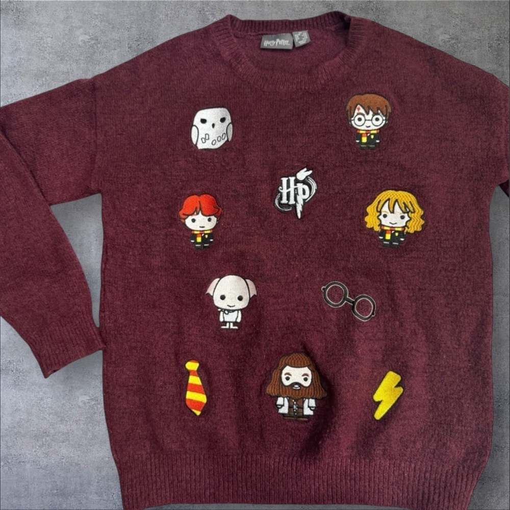 Harry Potter Embroidered Sweater Adult XS - Picture 2 of 13